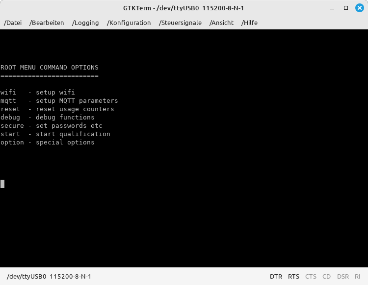 Afterburner Mk2 console in Linux gtkterm