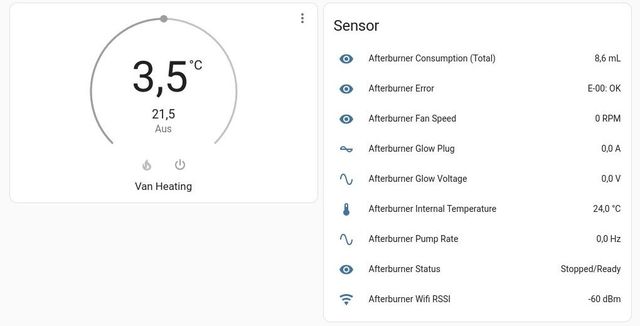 Afterburner Mk2 home assistant integration via MQTT