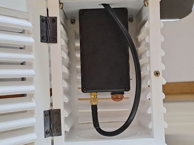 Inside the weather station