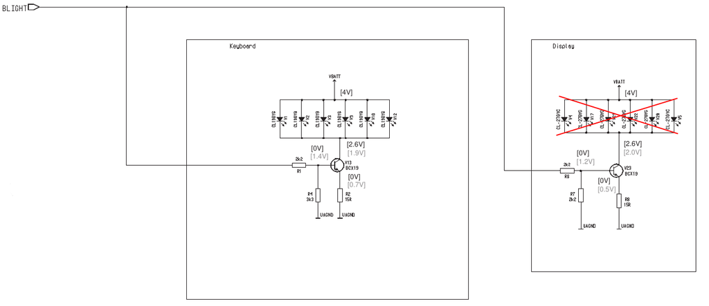 LEDs for the original LCD display must be removed prior OLED assembly.